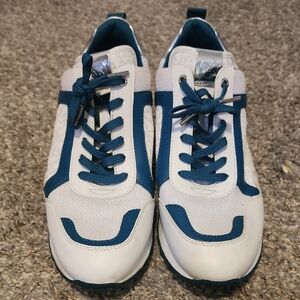 MK White and Blue Sneakers
